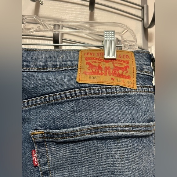 Levi’s Regular Fit 505 36x30 Men’s Blue Jeans 36 straight leg - Picture 9 of 16